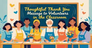 70+ Thoughtful Thank You Message to Volunteers in the Classroom