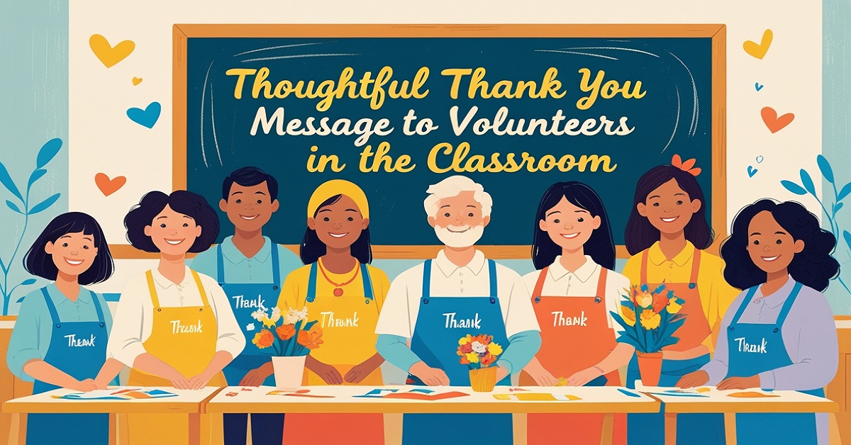 70+ Thoughtful Thank You Message to Volunteers in the Classroom