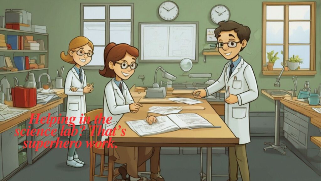 Thoughtful thank you message to volunteers in the classroom
