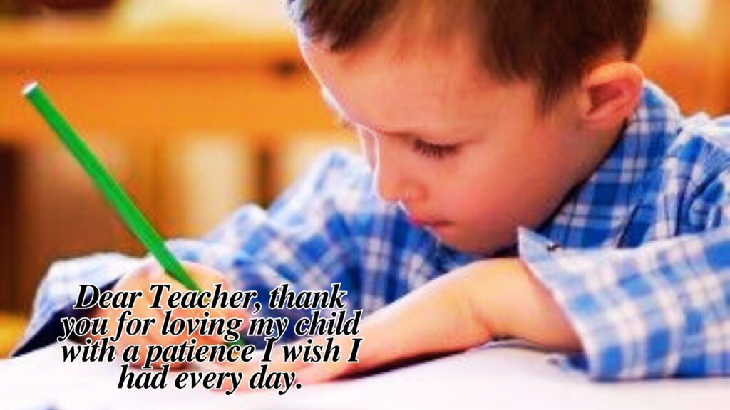Thank You Teacher Messages From Parents