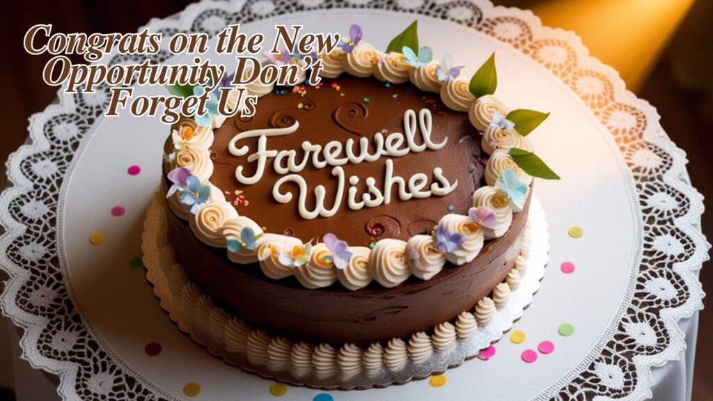 Farewell Wishes On Cake