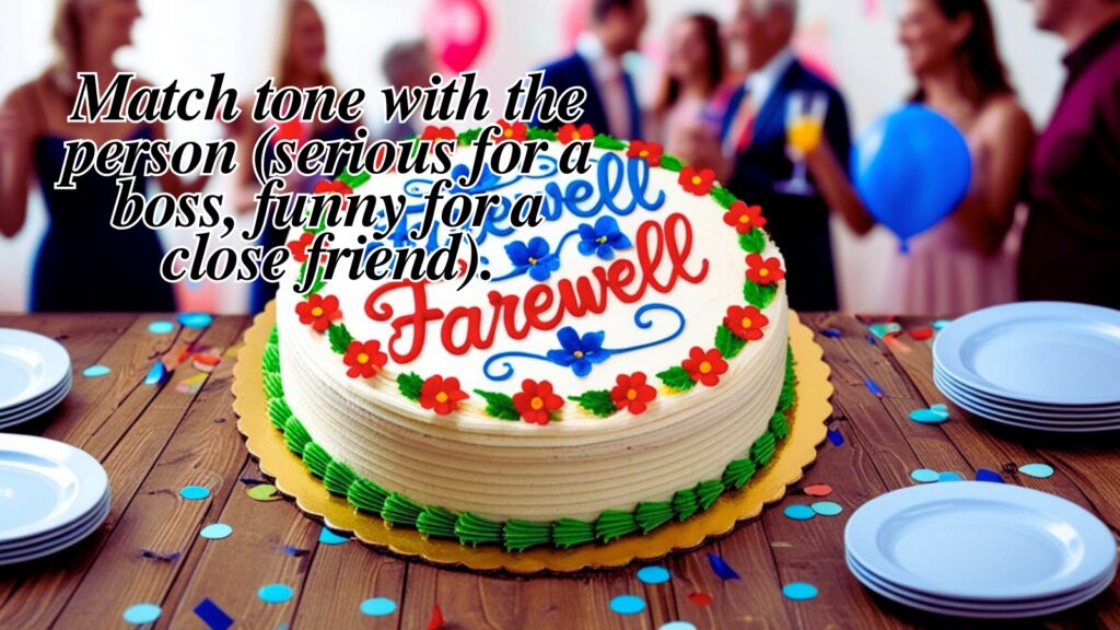 Farewell Wishes On Cake