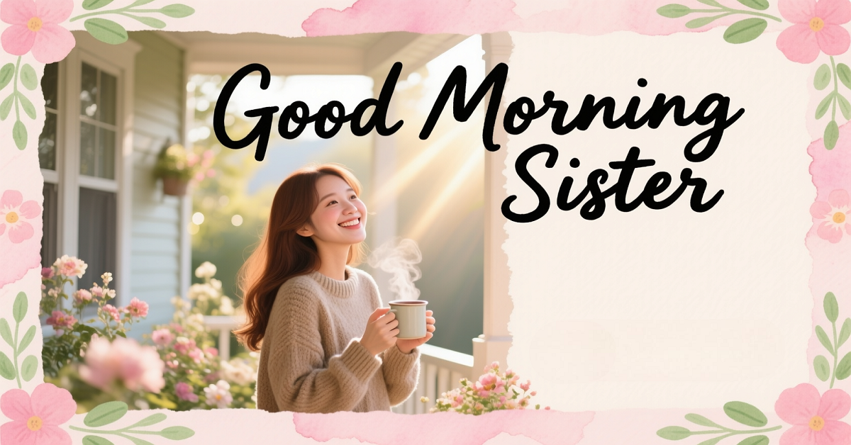 160+ Good Morning Sister Messages to Send Your Sister